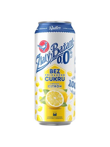 Zlat Baant Radler Citron bez pidanho cukru 0,0% 0,5 l