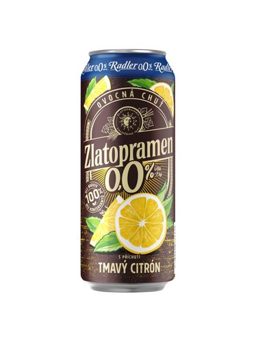 Zlatopramen Radler s pchut tmav citrn 0,0% 0,5 l