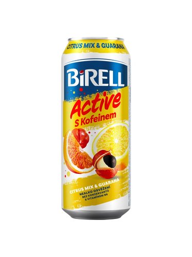 Birell Active s kofeineme Citrus mix &amp; guarana 0,5 l