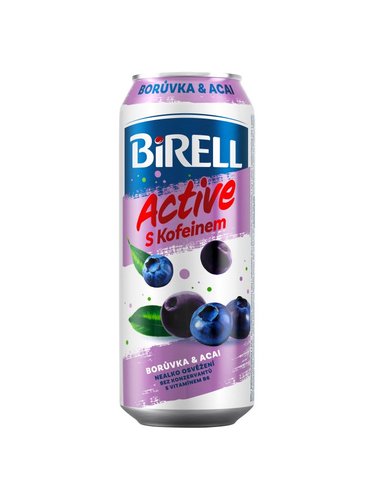 Birell Active Borvka &amp; Acai s kofeinem 0,5 l