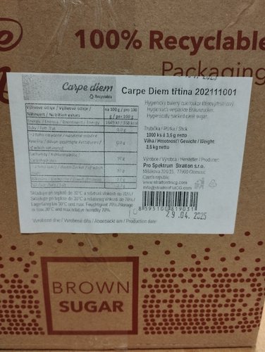 Cukr ttinov hygienicky balen Carpe diem 1000 ks  3,6g