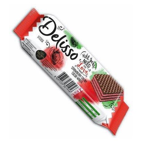 Delisso oplatek s jahodovm krmem 24 x 28 g