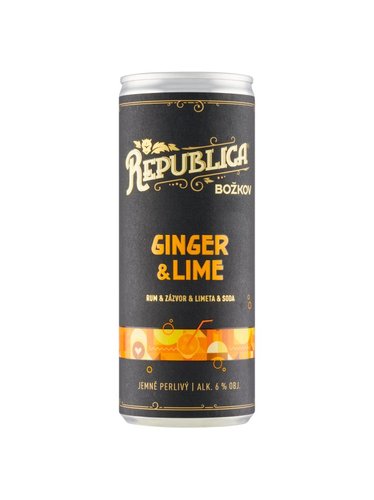 Republica Bokov ginger &amp; lime 6% 0,25 l plech