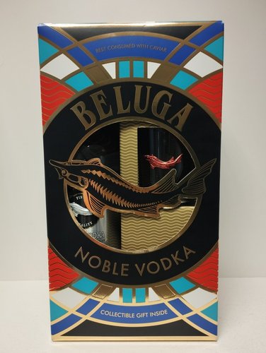 Beluga Noble vodka 40% 0,7 l + sklenika
