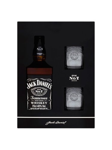 Jack Daniels 40% 0,7 l + 2x sklo