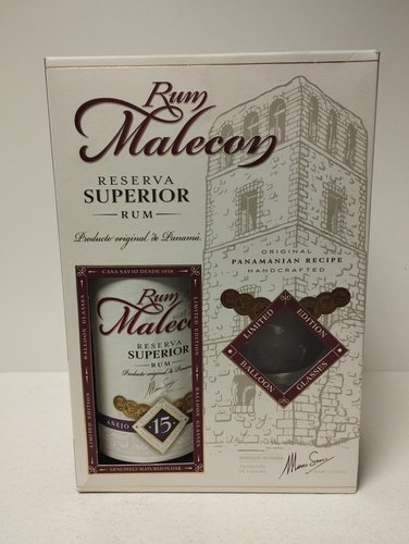 Malecon Reserva Superior 15years 40% 0,7l + 2x sklenika