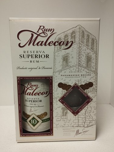 Malecon Reserva Superior 10years 40% 0,7l + 2x sklenika