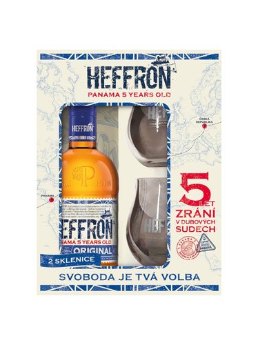 Heffron Panama 5Y 38% 0,5 l + 2x sklenika