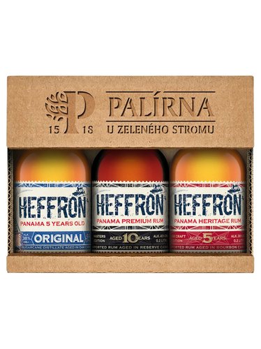Heffron degustan sada 3x 0,2 l (Heffron orig.38% 0,2l + Heffron 5Y 38% 0,2l + Heffron 10Y 40% 0,2l