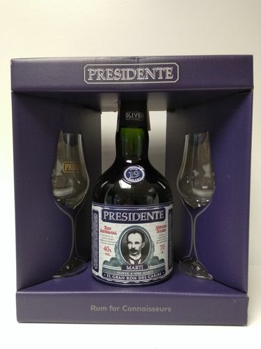 Presidente 19 let 40% 0,7 l + 2x sklo