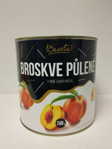 Broskve plen loupan v mrn sladkm nlevu 2500g