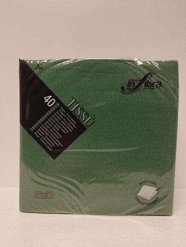 INFIBRA Linea New Soft-tuch zelen 2 vrstvy 38 x 38 cm 40 ks