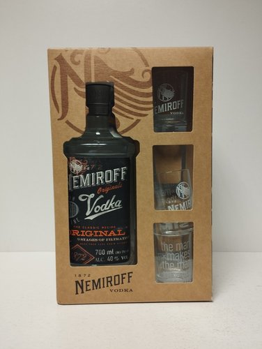 Nemiroff original 40% 0,7 l + 3x sklo