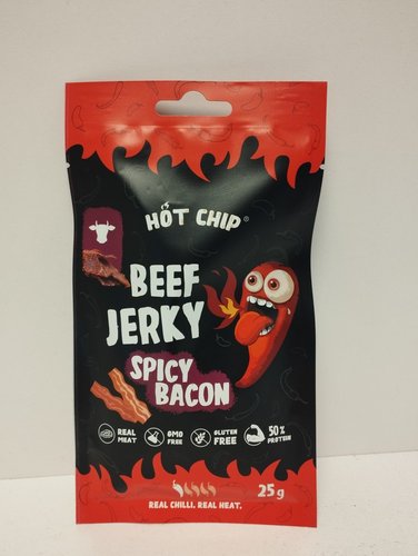 HOT CHIP Beef jerky spicy bacon 25 g