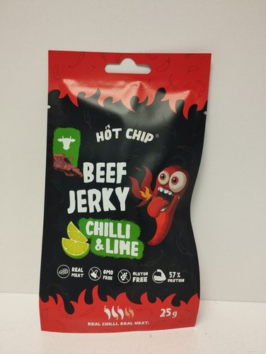 HOT CHIP Beef jerky chilli and lime 25 g