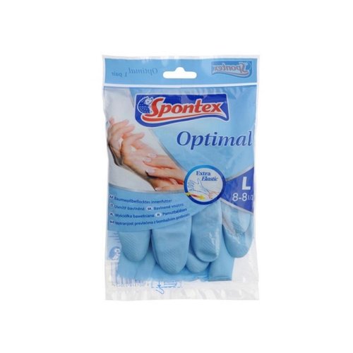 Extra elastick rukavice Optimal z prodnho latexu s bavlnnou vstlkou, vel. L,