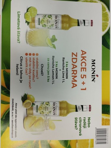 Monin set Rantcho citrus (3x Lemon 1 l + 3x Citrus 1 l)