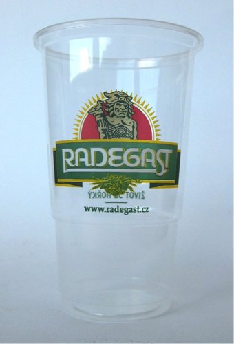 Kelmek plastov jednorzov Radegast 0,5 l  50 ks