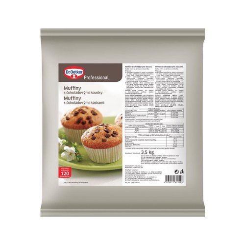 Muffiny  s okoldovmi kousky 3,5 kg Dr.Oetker (1 x okoldov kousky+1 x zdobc sek+koky)