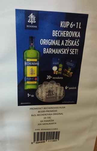 Becherovka 38% 1L 6x + 1x tc + 6x panek + 20x menukarta